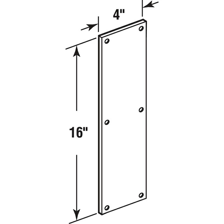 aluminum push plate size