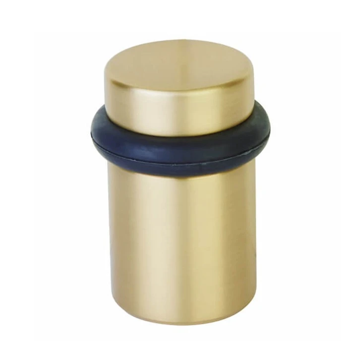 cylinder floor bumper-satin brass