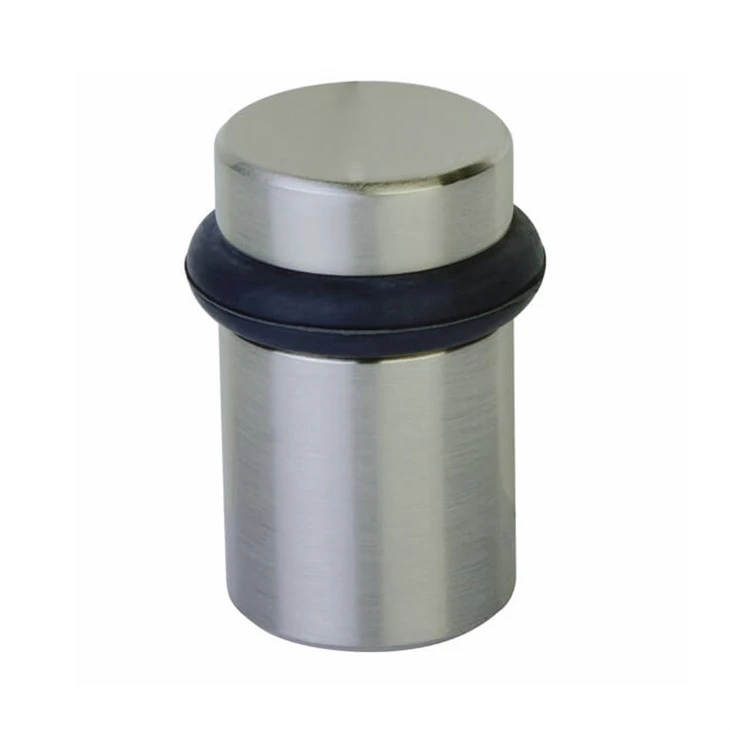 cylinder floor bumper-satin nickel