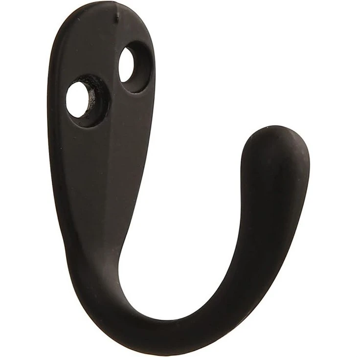 double brass coat hook-Matte Black(001) double brass coat hook-Matte Black(001)