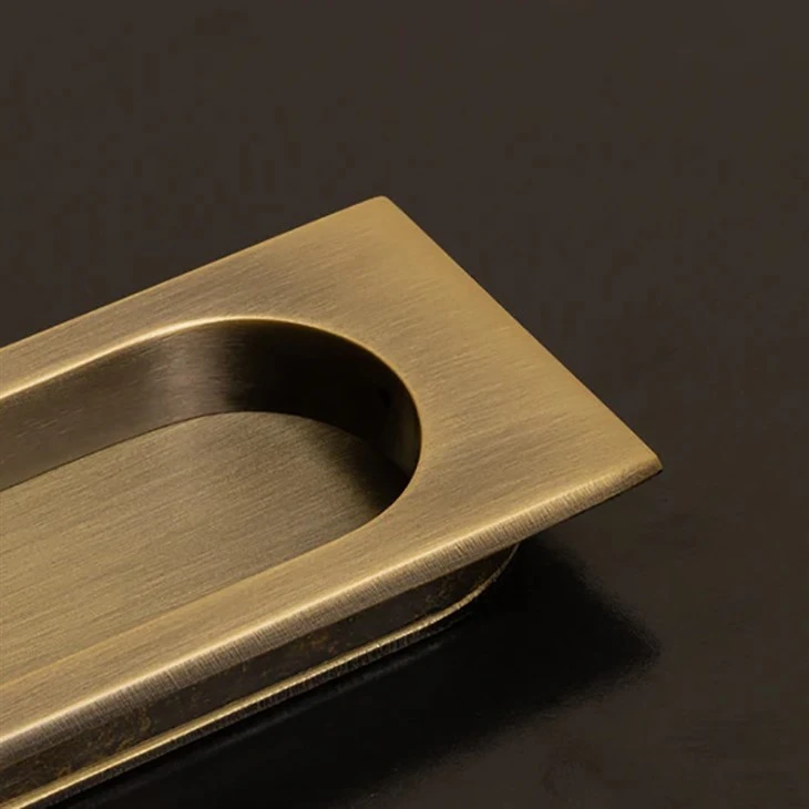 Modern-recessed flush pull