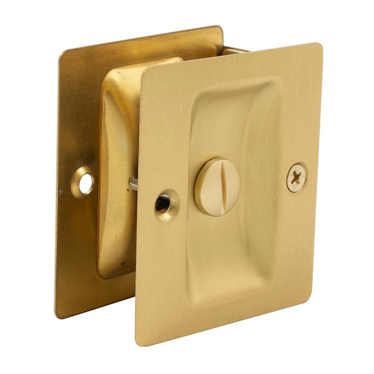 satin brass pocket door hardware-back satin brass pocket door hardware-back