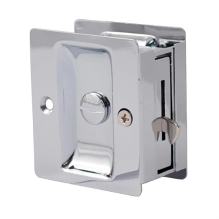 Pocket door hardware-Polished Chrome Pocket door hardware-Polished Chrome