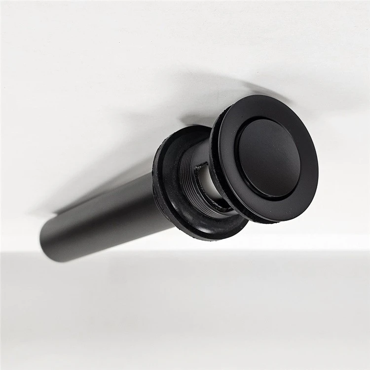 metal black pop up bath waste