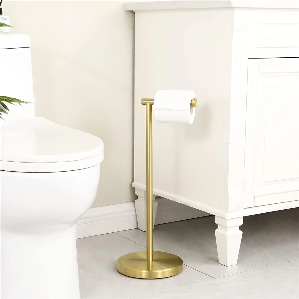 bathroom brushed brass freestanding toilet roll holder bathroom brushed brass freestanding toilet roll holder