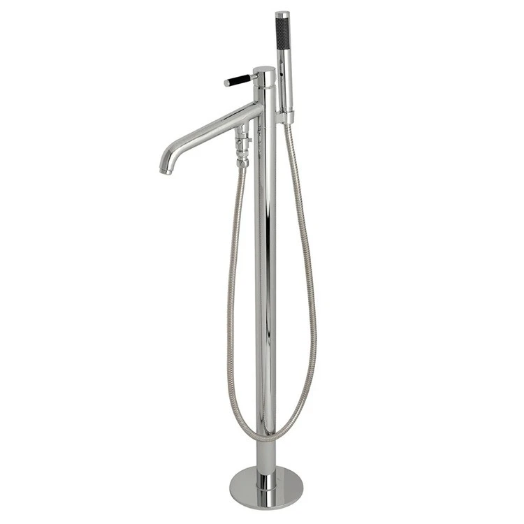 brushed gold freestanding tub faucet-Polished Chrome brushed gold freestanding tub faucet-Polished Chrome