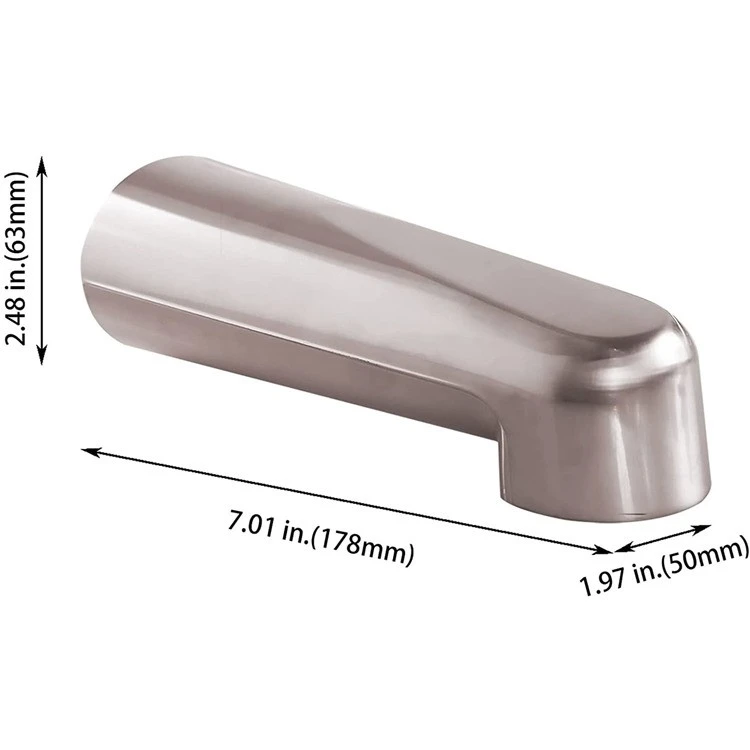 brushed nickel bath spout-size brushed nickel bath spout-size