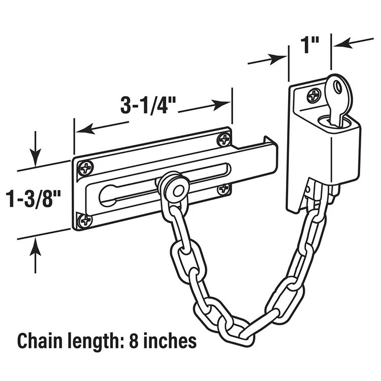 door chain guard size door chain guard size