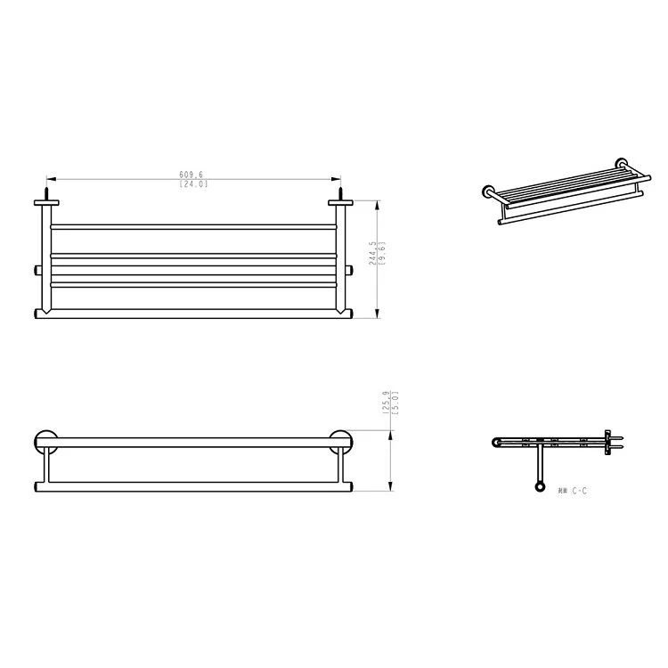 hotel shelf size