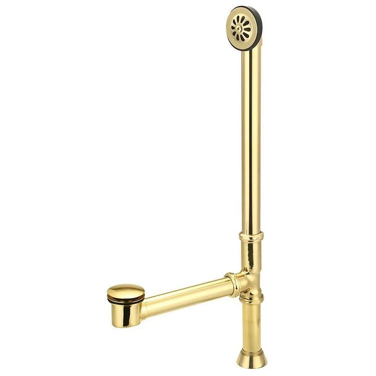 matte black bathtub drain-Polished Brass(001)