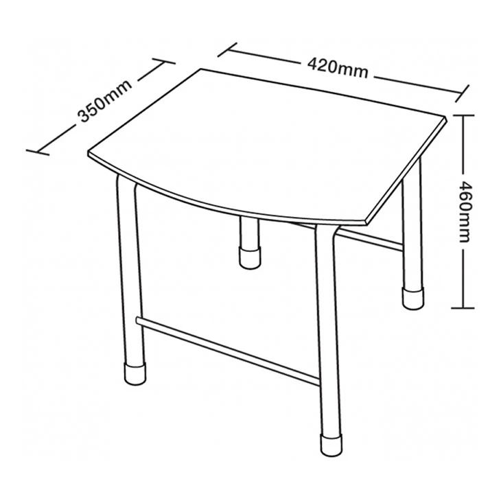 black shower stool size