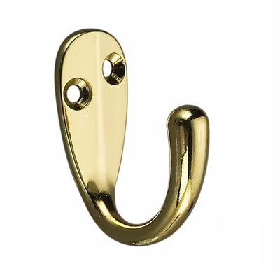 Double Brass Coat Hook