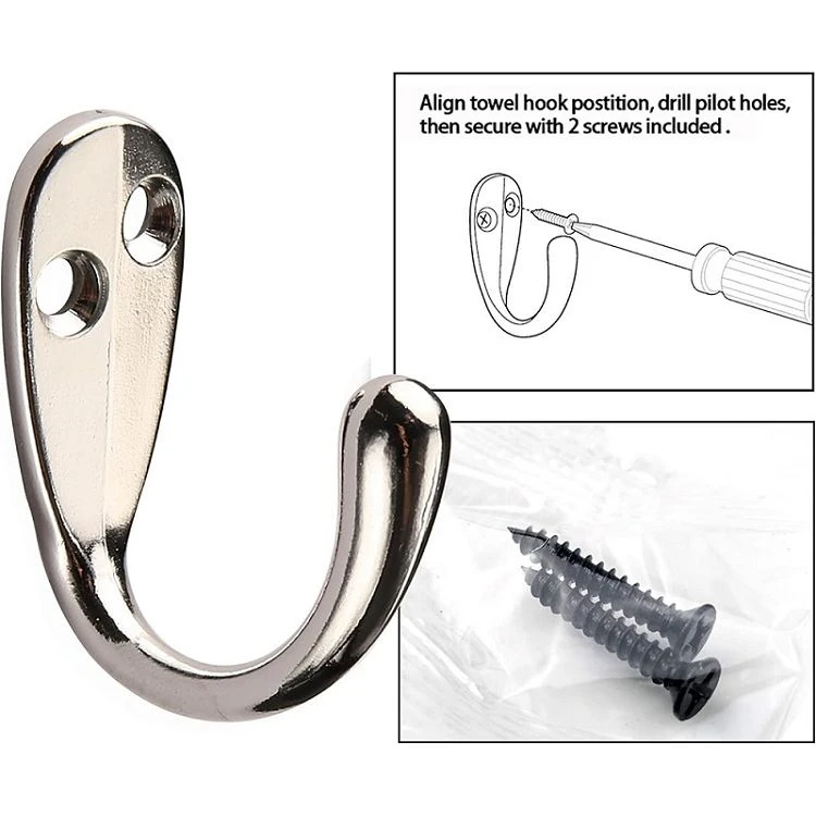 product feature double brass coat hook-install001