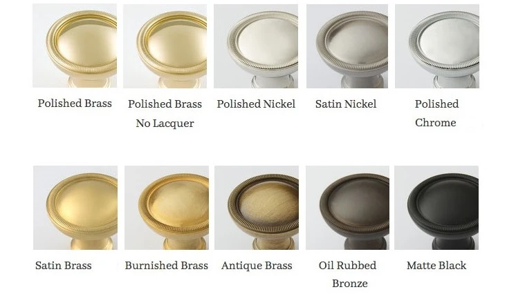 Popular finishes Popular finishes