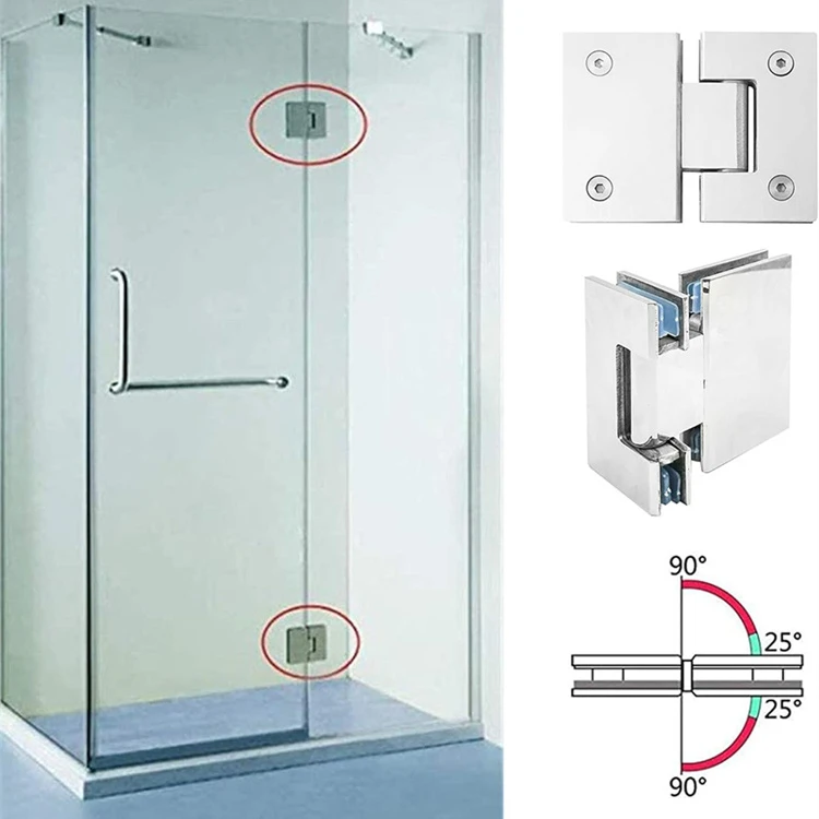 product feature bathroom shower glass hinges