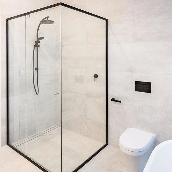 product feature ShowerRoommatt black shower head and hose