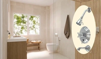 product feature bathroom shower trim kit tub glass room