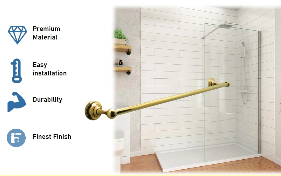 Product feature gold bathroom wall hooks