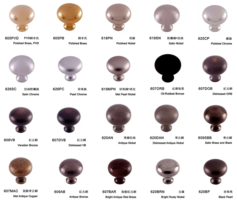 Finish colors Finish colors