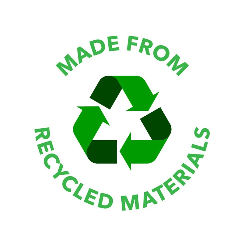 sustanable made with 100 recycled materials sustanable made with 100 recycled materials