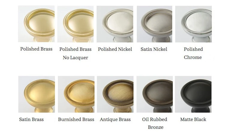 Popular finishes Popular finishes