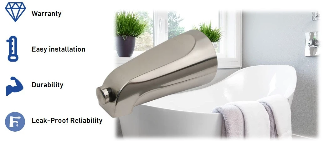 Product feature tub spout front diverter