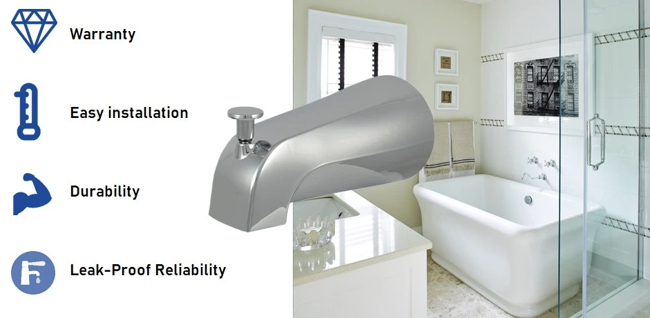 Product feature chrome tub spout Product feature chrome tub spout