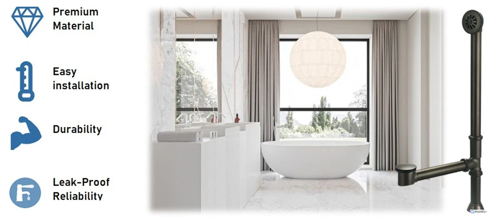 Product feature black tub drain 144