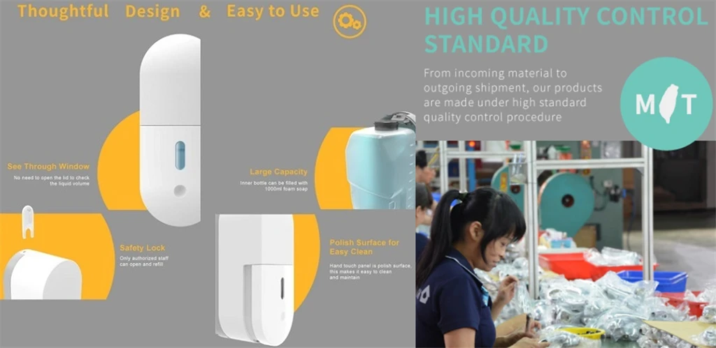product feature foaming soap dispenser easy to use