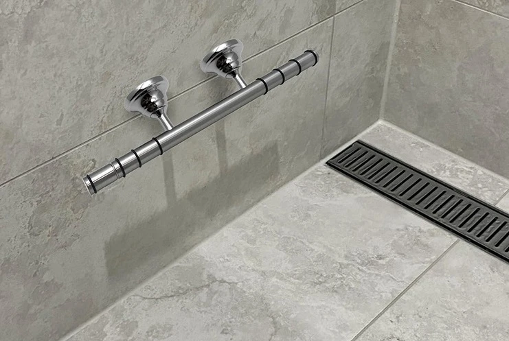 Product feature hotel wall mounted shower foot rest Product feature hotel wall mounted shower foot rest