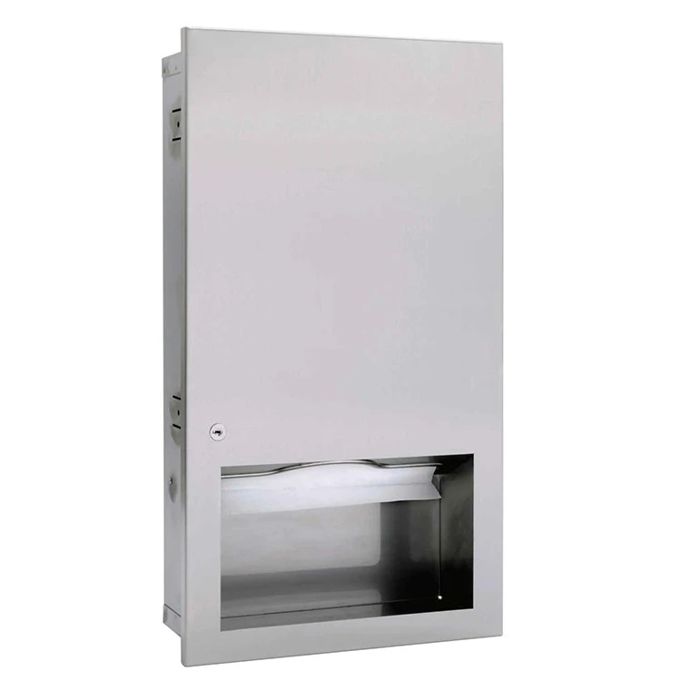 metal recessed paper towel dispenser