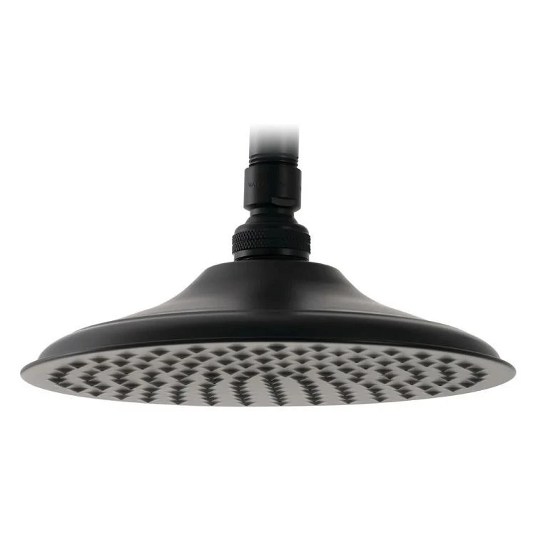 satin brass shower head-matte black satin brass shower head-matte black