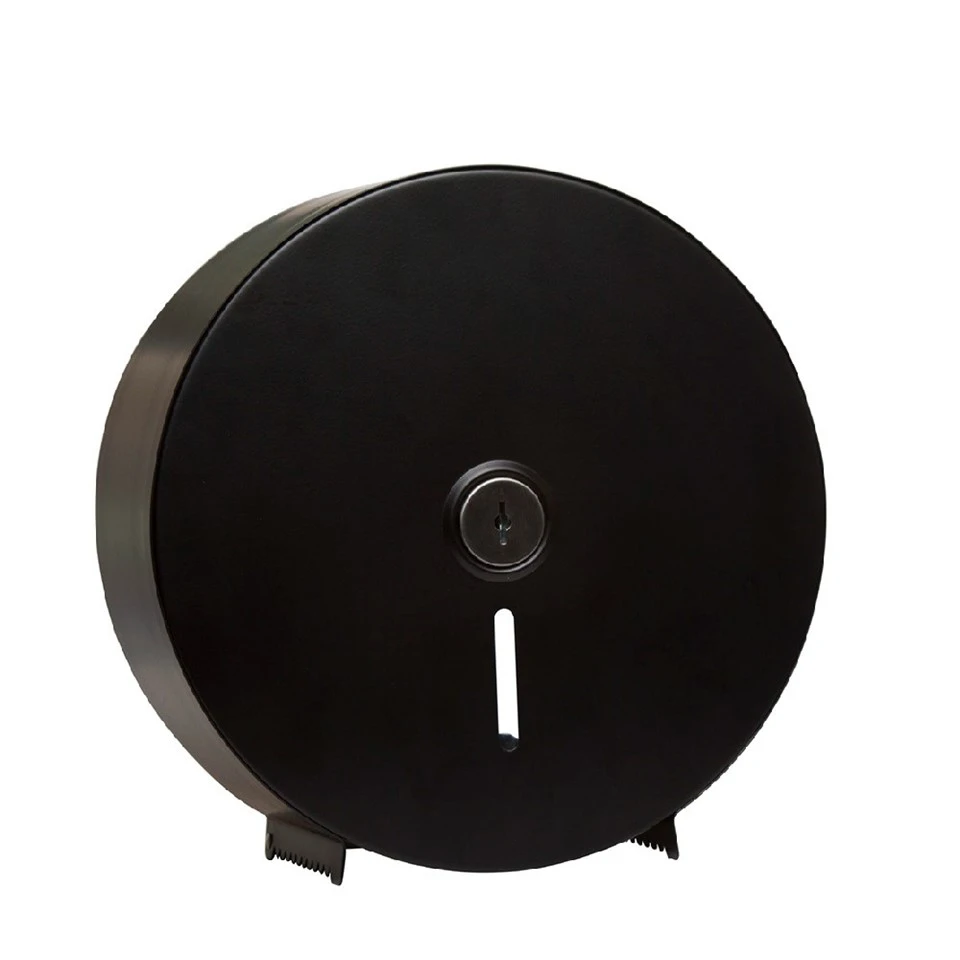 stainless steel jumbo toilet roll dispenser-black stainless steel jumbo toilet roll dispenser-black
